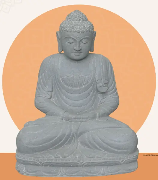 Product image 1 of the product “Seated Buddha made of Riverstone in Dhyana position - gesture of meditation, 59cm height, natural ”